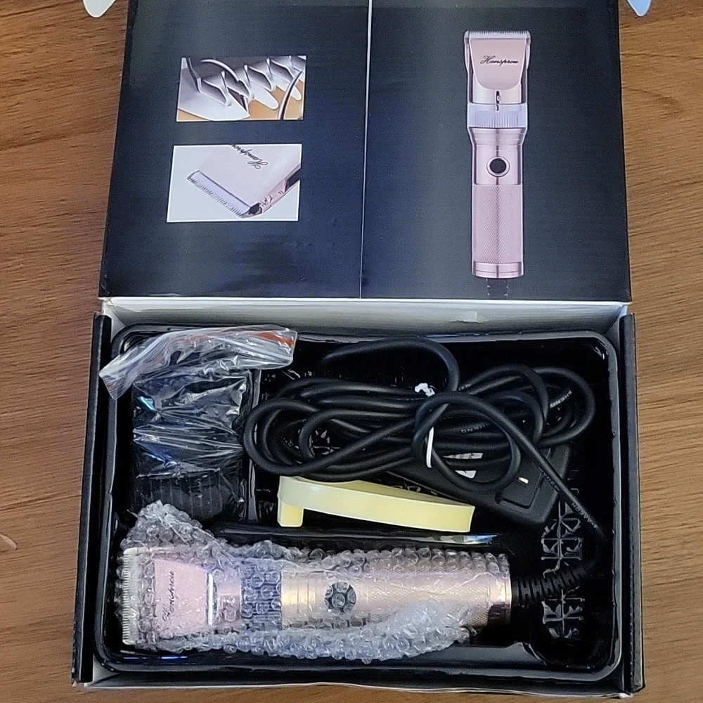 Hansbrou dog grooming clippers Trimmer Gold 12V plug in HiSpeed Motor NEW